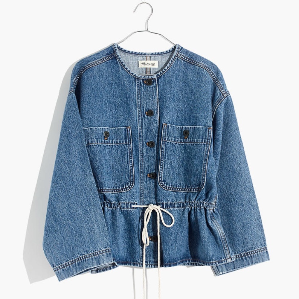 NWT Madewell denim Claremont drawstring jacket